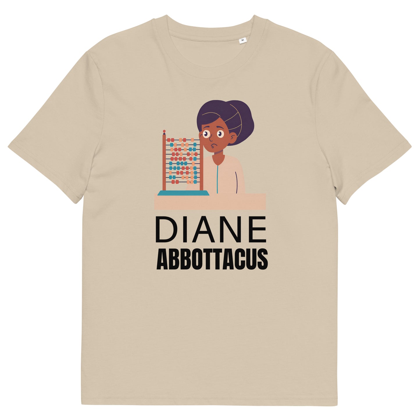 Funny Diane Abbott T-Shirt - "Diane Abbottacus" Slogan with Confused Woman and Abacus Design - Political Satire Shirt