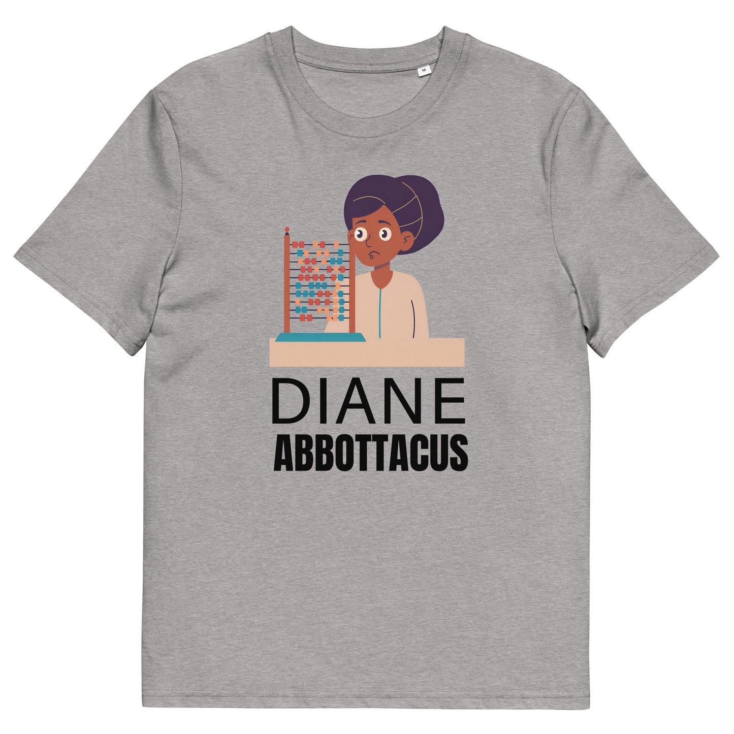 Funny Diane Abbott T-Shirt - "Diane Abbottacus" Slogan with Confused Woman and Abacus Design - Political Satire Shirt