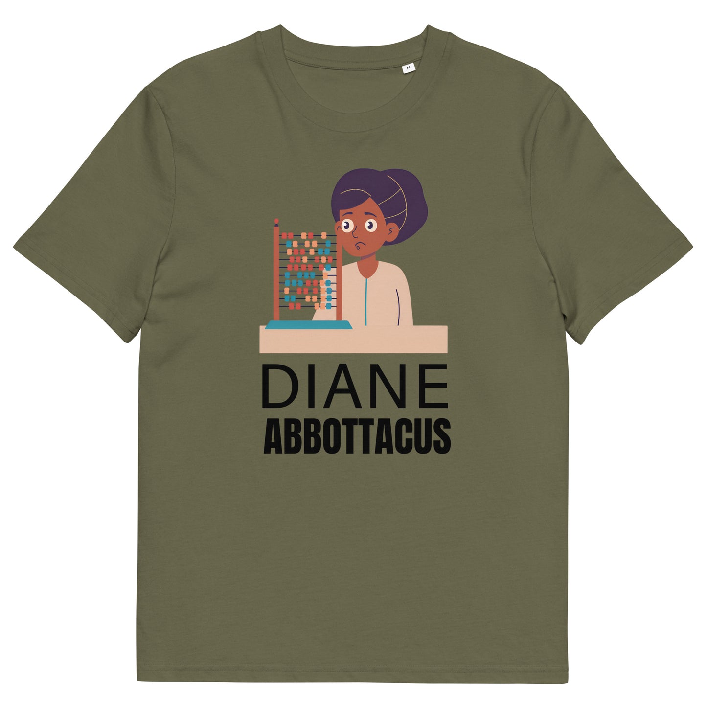 Funny Diane Abbott T-Shirt - "Diane Abbottacus" Slogan with Confused Woman and Abacus Design - Political Satire Shirt