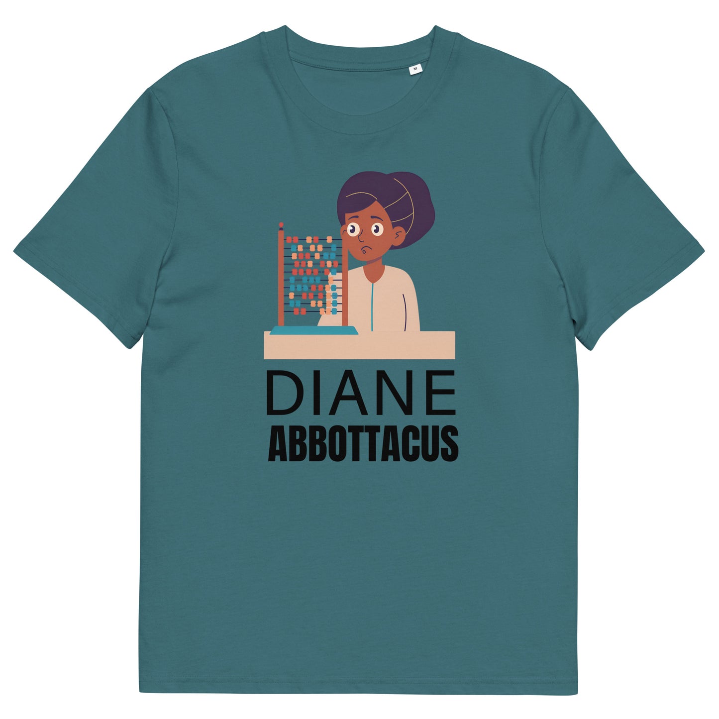 Funny Diane Abbott T-Shirt - "Diane Abbottacus" Slogan with Confused Woman and Abacus Design - Political Satire Shirt