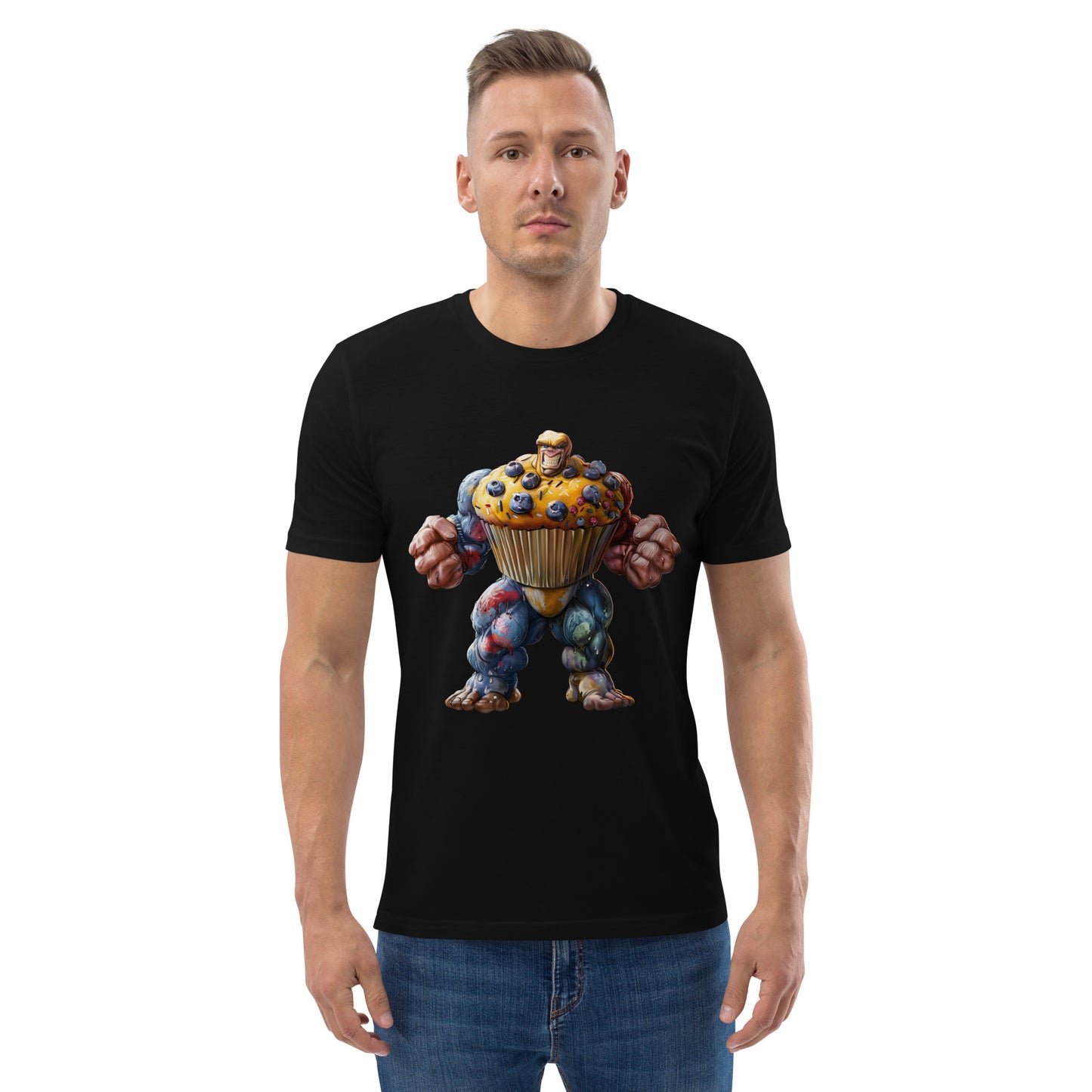 The Paulton Muffin Man - Unique Bespoke Muffin Man T-Shirt by Paulton Designs - Unisex Organic Cotton Tee