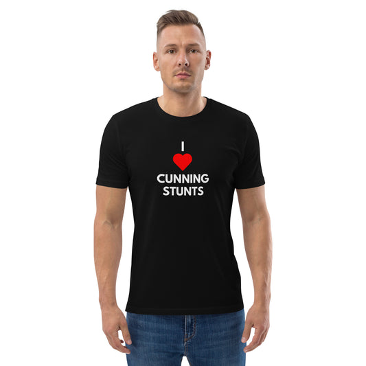 I Love Cunning Stunts - Funny Organic Mens T-Shirt