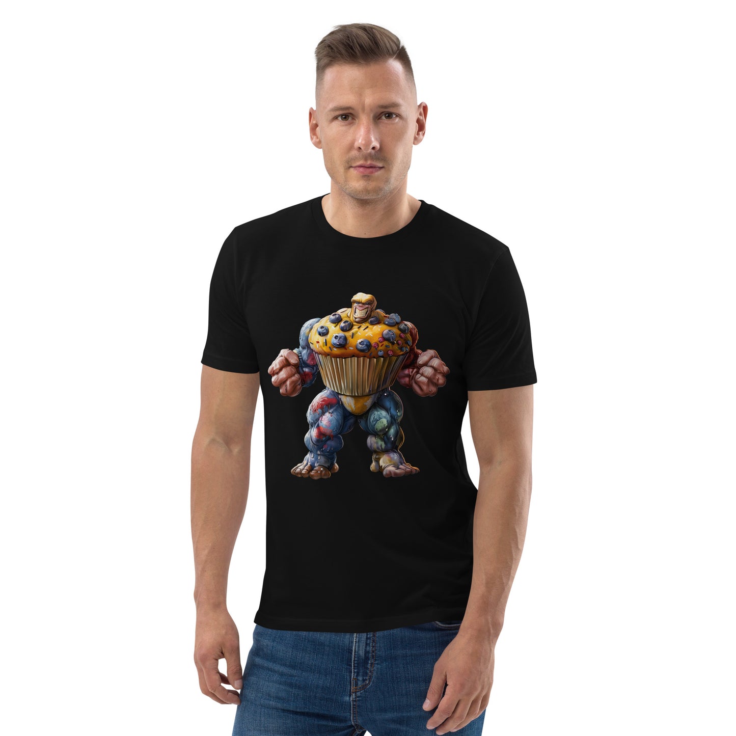 The Paulton Muffin Man - Unique Bespoke Muffin Man T-Shirt by Paulton Designs - Unisex Organic Cotton Tee