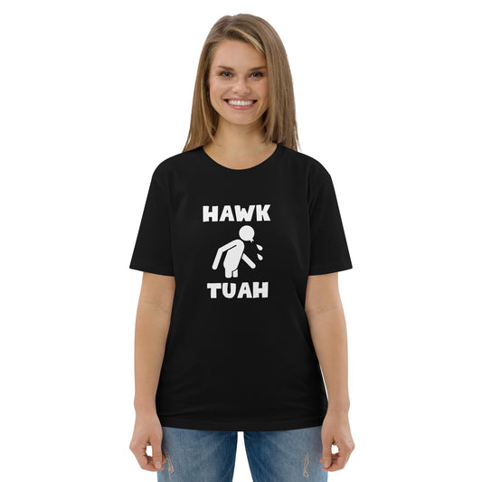 Hawk Tuah Meme Organic T-Shirt - Viral Internet Sensation