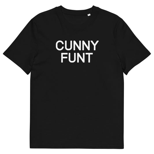 Organic Adult Innuendo T-Shirt - "Cunny Funt" - Unisex Eco-Friendly Cotton Tee