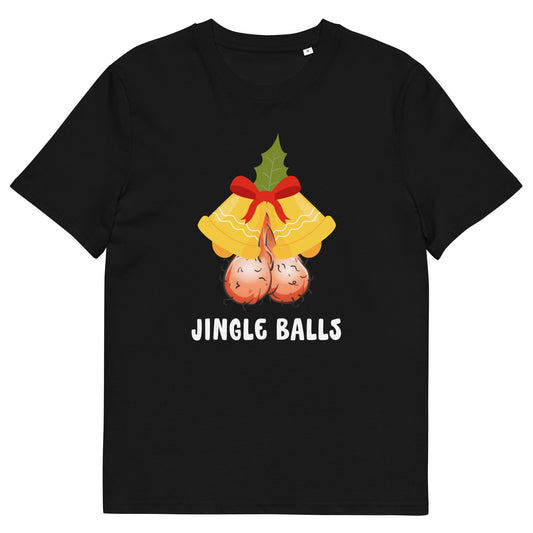 Funny Christmas T-Shirt - Jingle Balls Design - Hilarious Adult Xmas Gift - Naughty Holiday Humor - Unique Festive Take on Jingle Bells