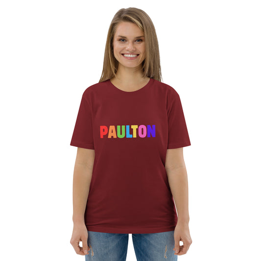 Organic Cotton T-Shirt - "PAULTON" Multi-Color Design | Paulton Collection by Paulton Designs