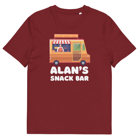 Alan's Snack Bar - Funny Organic T-Shirt - Perfect Gift for Snack Bar Owners Named Alan