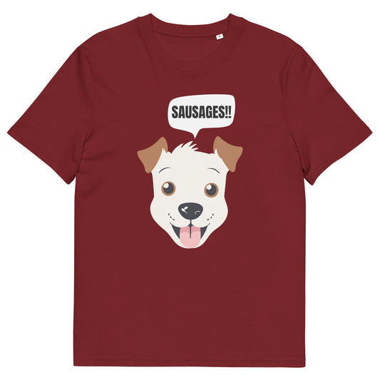 Funny "Sausages!!" T-Shirt – Keir Starmer Gaffe & Talking Dog Reference