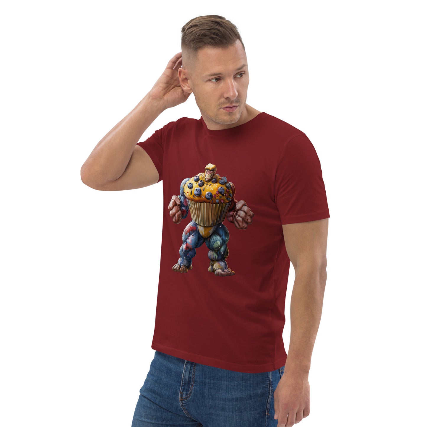 The Paulton Muffin Man - Unique Bespoke Muffin Man T-Shirt by Paulton Designs - Unisex Organic Cotton Tee