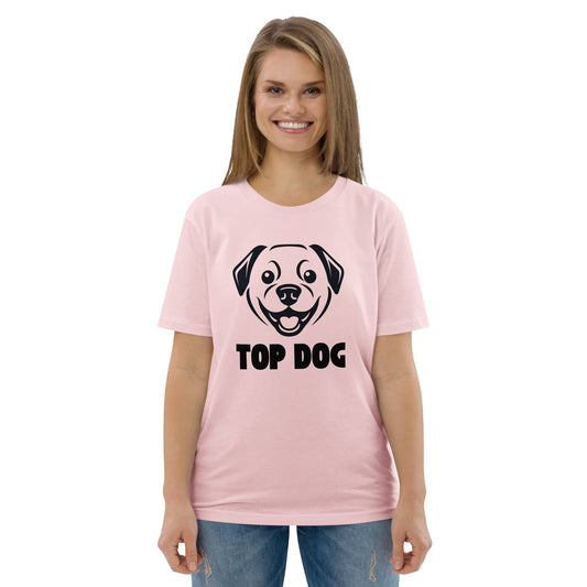 Top Dog Organic T-Shirt - Cute Design for Dog Lovers