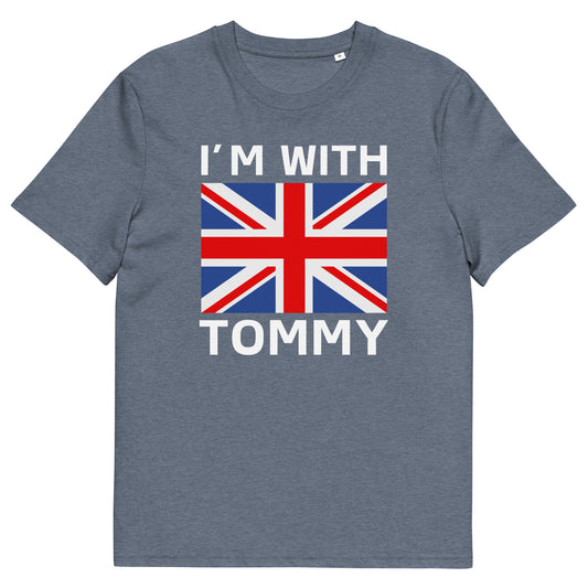 "I'm With Tommy" Union Jack Supporters T-Shirt – Show Your Support for Tommy Robinson, Truth Activist