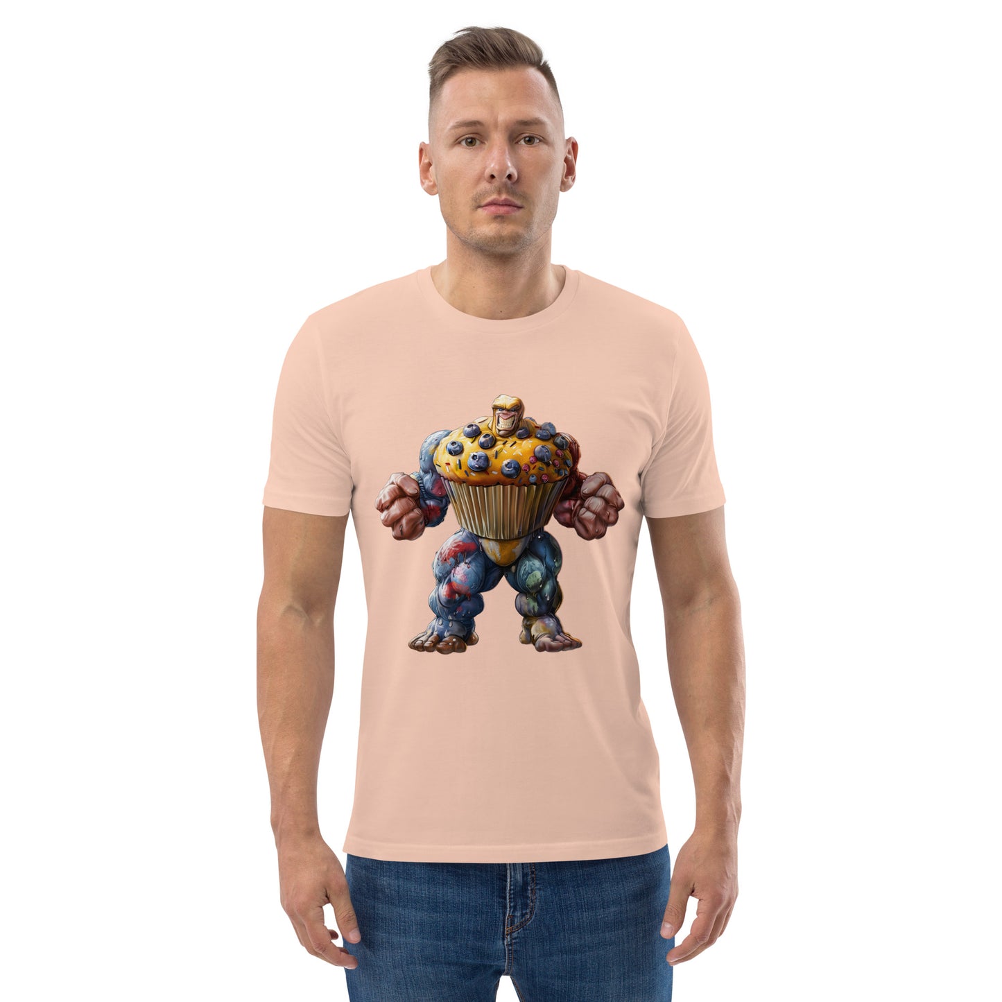 The Paulton Muffin Man - Unique Bespoke Muffin Man T-Shirt by Paulton Designs - Unisex Organic Cotton Tee