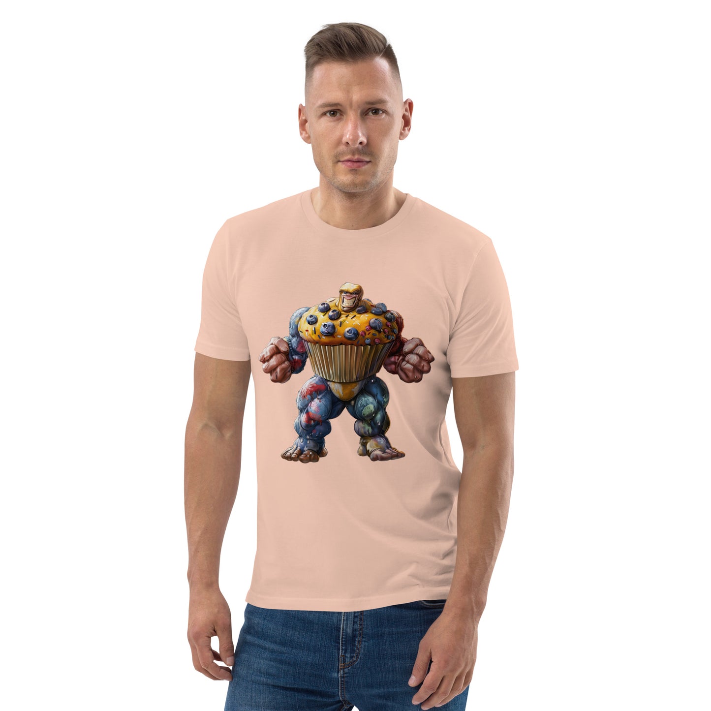 The Paulton Muffin Man - Unique Bespoke Muffin Man T-Shirt by Paulton Designs - Unisex Organic Cotton Tee