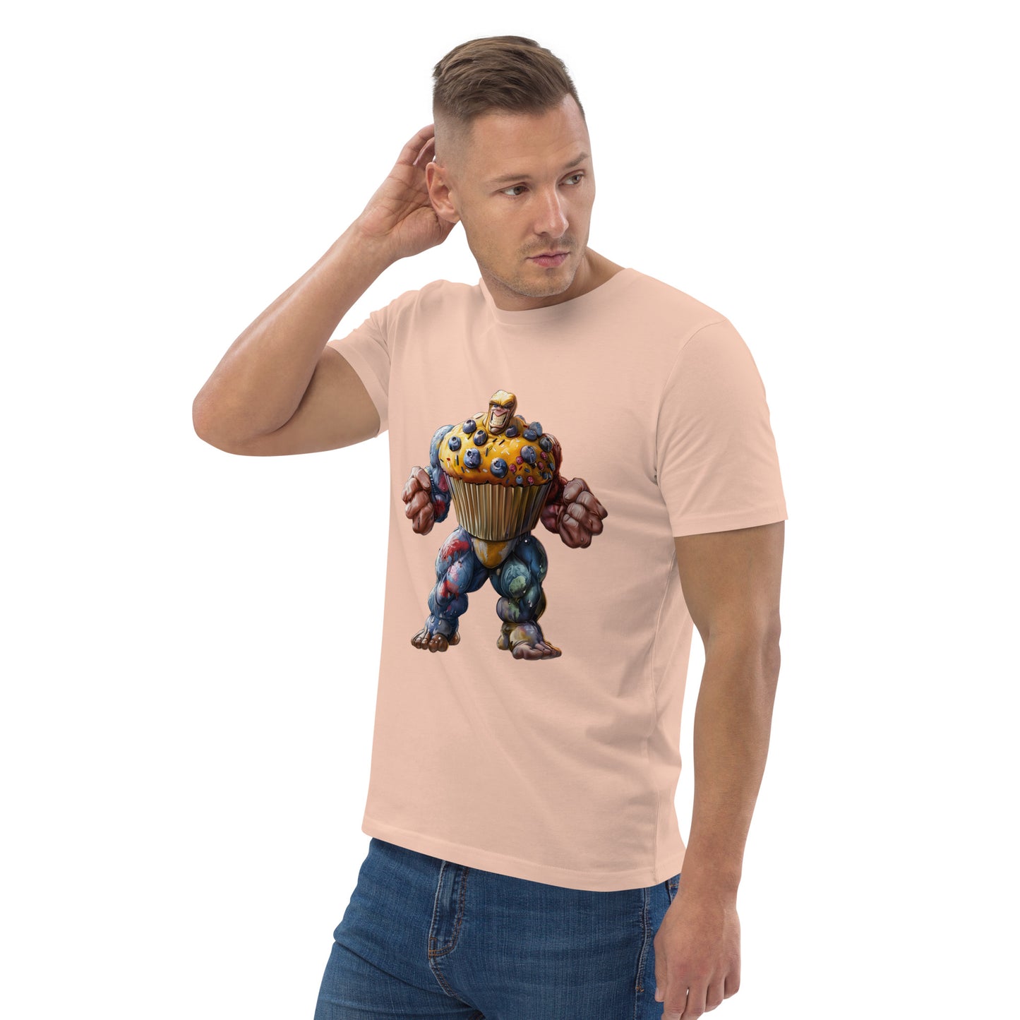 The Paulton Muffin Man - Unique Bespoke Muffin Man T-Shirt by Paulton Designs - Unisex Organic Cotton Tee