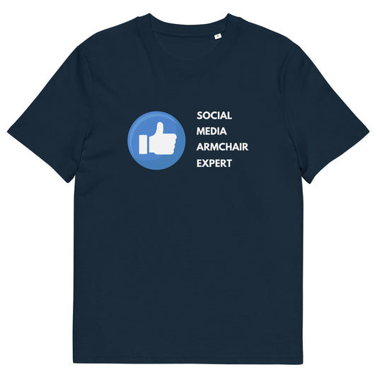 Social Media Armchair Expert Organic Cotton T-Shirt - Funny Graphic Tee