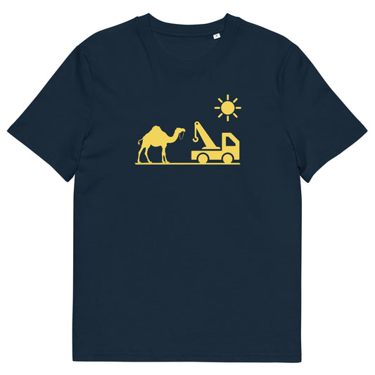 Funny Camel & Tow Truck Organic T-Shirt - Clever 'Camel Toe' Pun Tee