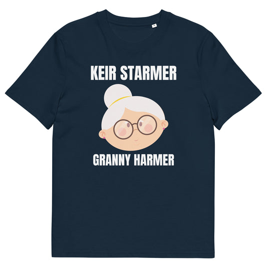 Winter Fuel Allowance Protest T-Shirt - "Keir Starmer Granny Harmer" Unique Design