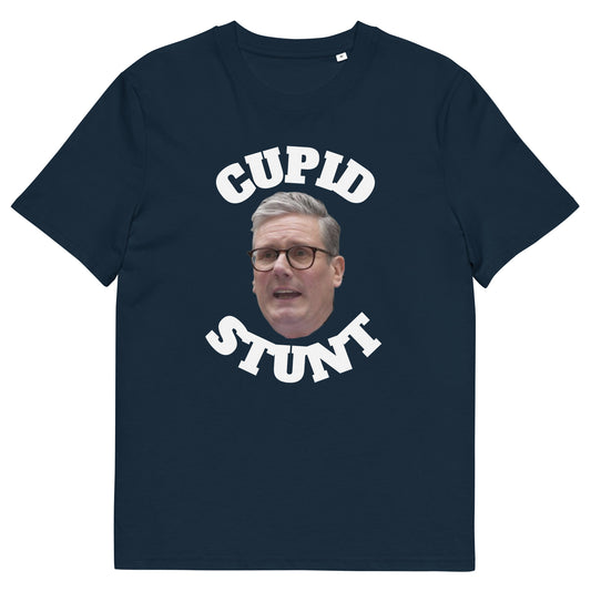 Funny Keir Starmer T-Shirt - "CUPID STUNT" Slogan - Political Satire Tee - Humorous Anti Labour Party Gift - Unisex Protest Shirt