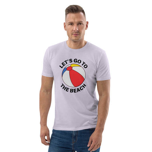 Summer Beach Ball T-Shirt - 'Let's Go To The Beach' Fun Organic Tee