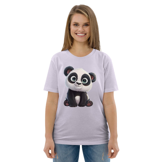 Adorably Cute Panda Organic Cotton T-Shirt – Eco-Friendly, Soft, and Sustainable