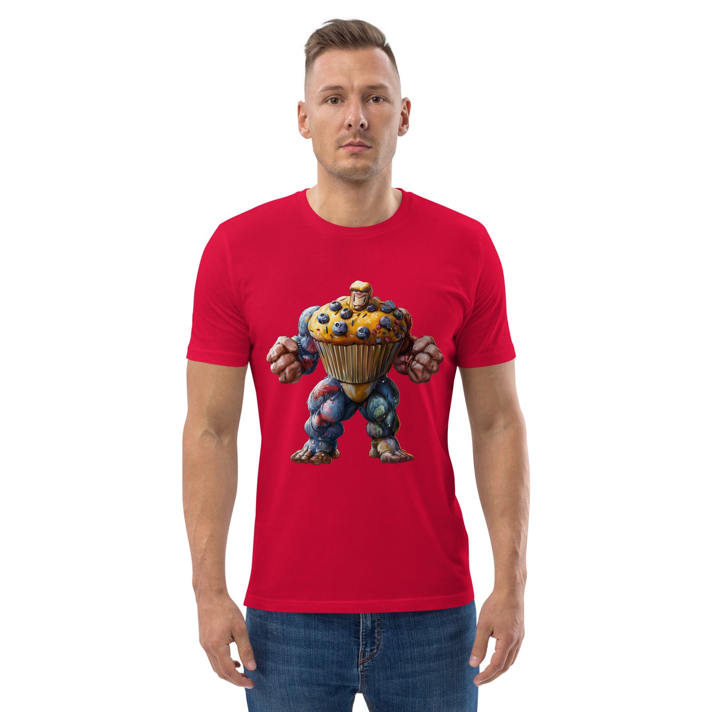 The Paulton Muffin Man - Unique Bespoke Muffin Man T-Shirt by Paulton Designs - Unisex Organic Cotton Tee