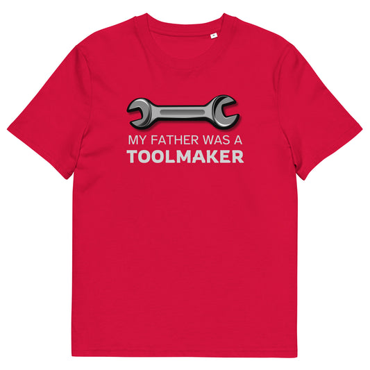 Funny "My Father Was a Toolmaker" T-Shirt | Satirical Keir Starmer Joke Tee | Political Parody Shirt with Spanner Design