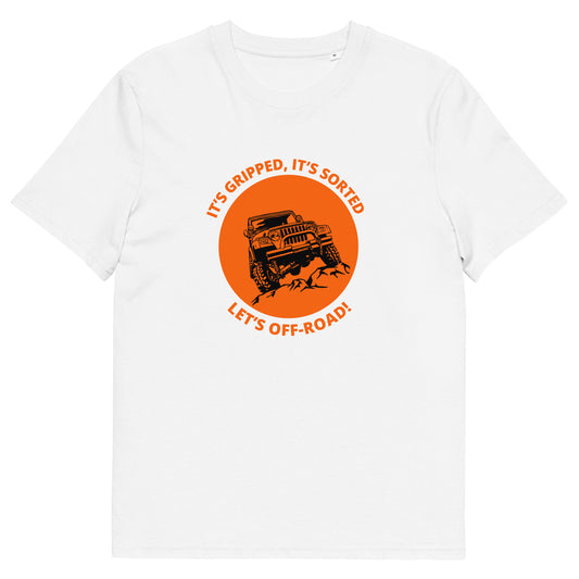 Let's Off-road! Slogan Tee for Off-road Driving Enthusiasts | "It's Gripped, It's Sorted" Graphic