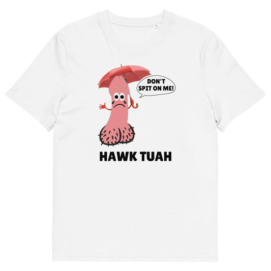 "Don't Spit on Me" Hilarious Novelty T-Shirt - Funny Penis with Umbrella Design - Hawk Tuah Girl (Alternative)