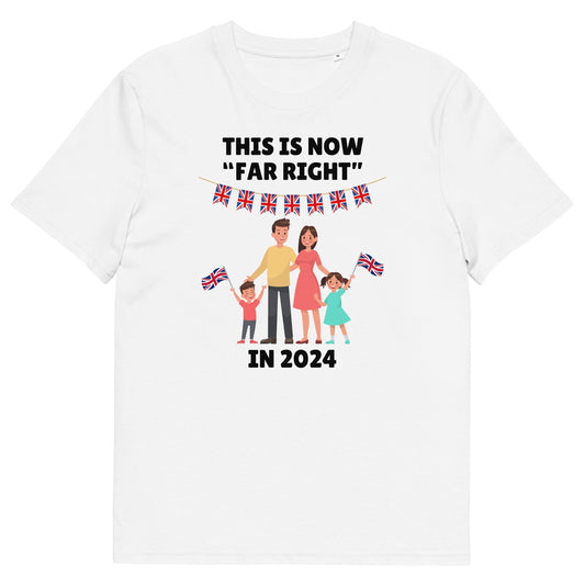 Patriotic British Family T-Shirt - 'This is Now Far Right in 2024' Slogan - Protest Shirt