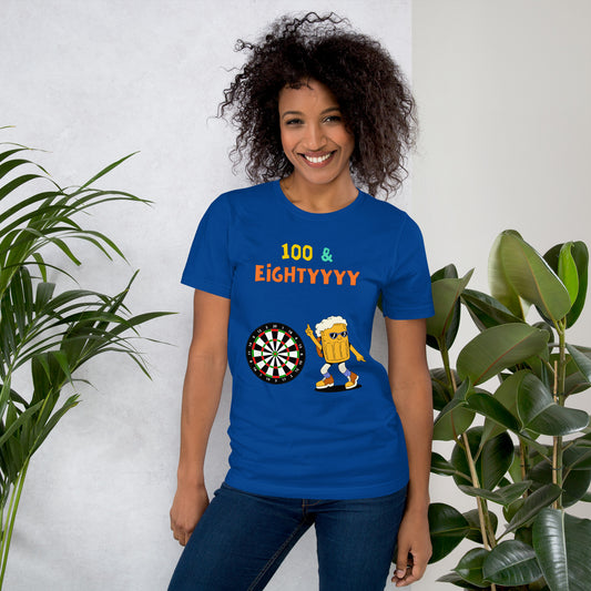 Quirky Fun Darts T-Shirt - "Hundred and Eighty"