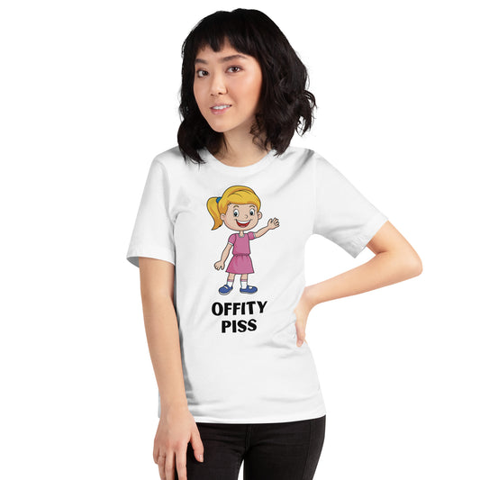 Offity Piss Funny T-Shirt - Polite Way to Tell Someone to Piss Off - Katie Hopkins Inspired Funny Tee Shirt