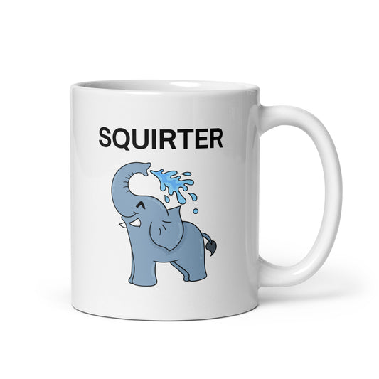 Funny "Squirter" Mug – Playful white mug with a twist